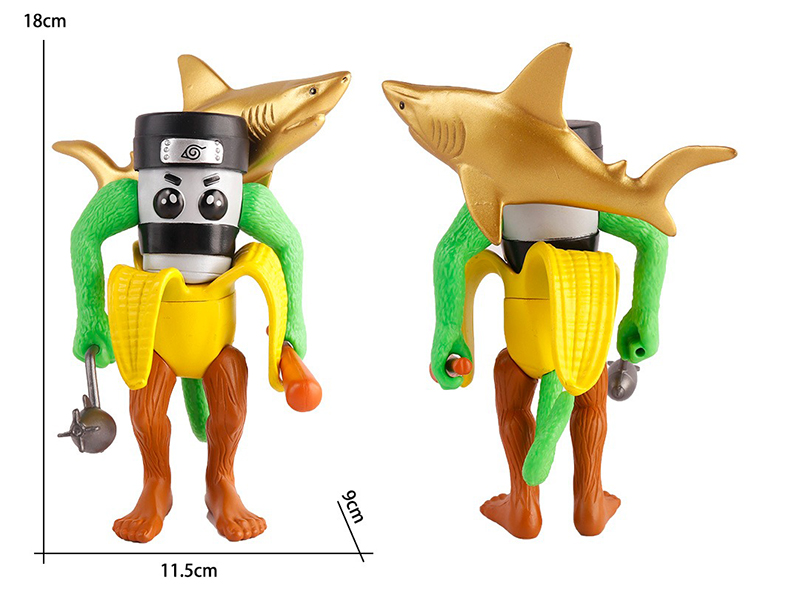 18cm PVC Shan Hai Jing Shark King Integrated Version Toy