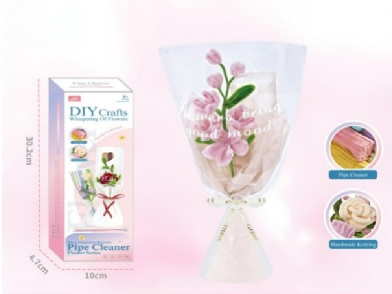 "Pink Joy Flower Intention Diy Twisty Stick Bouquet.