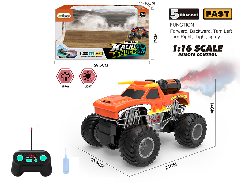 5CH Remote Control Spray Bull Monster Truck