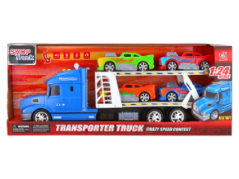 1:12 Early Education Lighting And Sound Inertial Transport Vehicle (Carrying 4 American Sports Bikes)