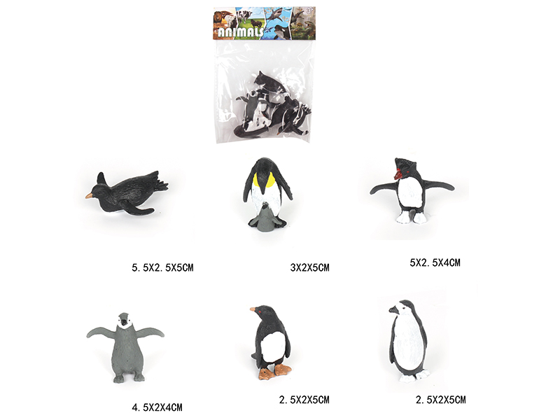Solid Mini Sea Animal Set 6pcs