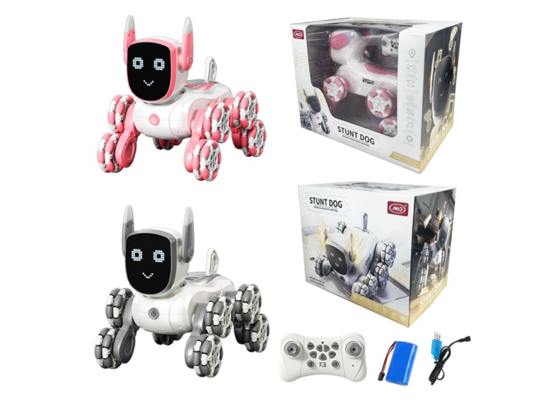 Remote Control Large Size Stunt 8-Wheel Robot Dog