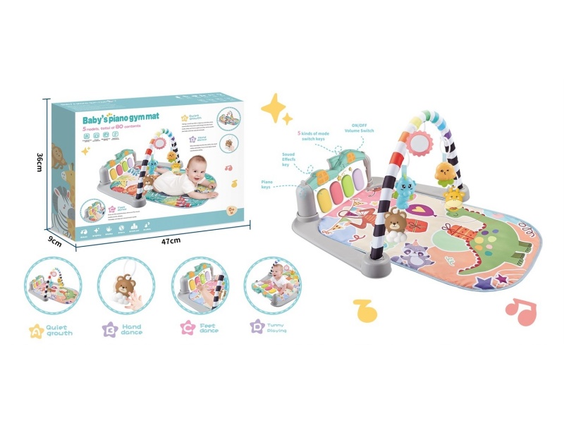 Dinosaur Oval-Shaped Pedal Piano Fitness Stand