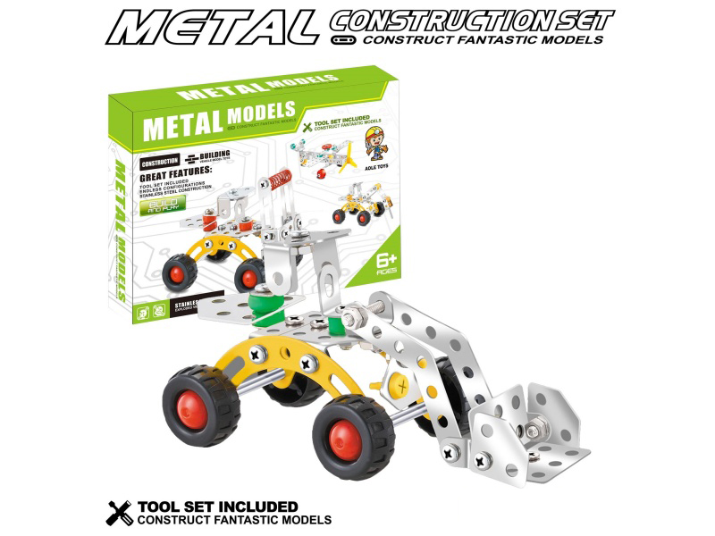 Metal Building Blocks - Bulldozer 78 Pieces