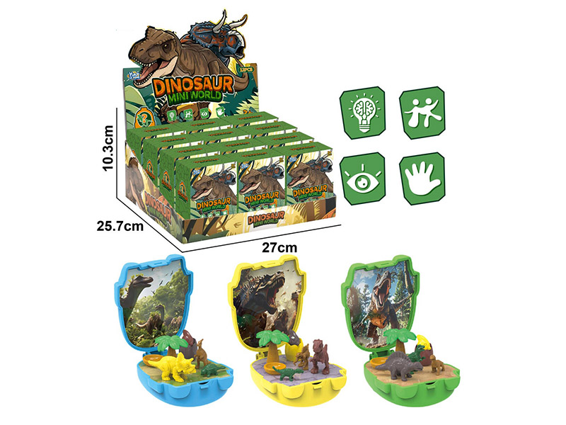 Micro Scene Dinosaur Collection Set (12Pcs)