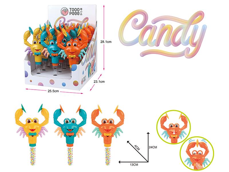 Crab Playing Cymbals Candy Toys 12pcs