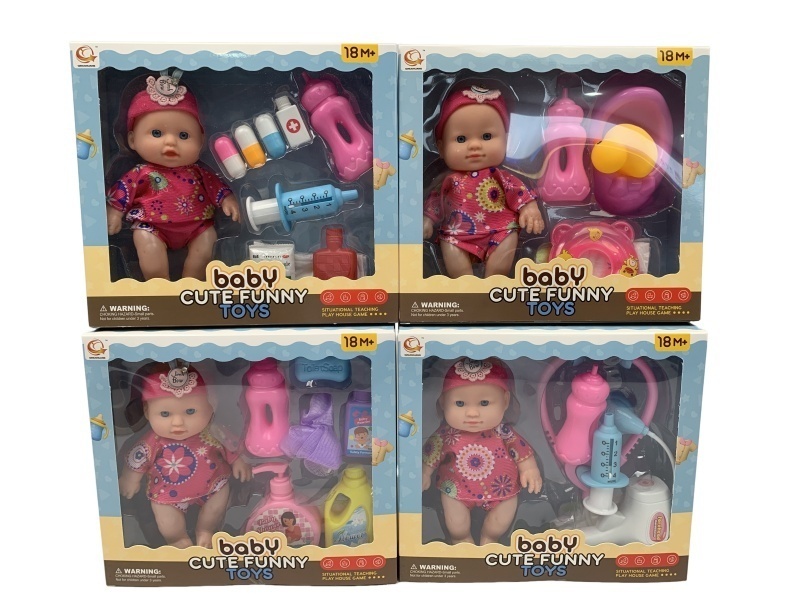 Four Mixed Sets Of 8-Inch Plush Toys With Ic