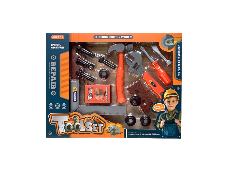 Cartoon Puzzle Tool Set, House Play Toys/Orange