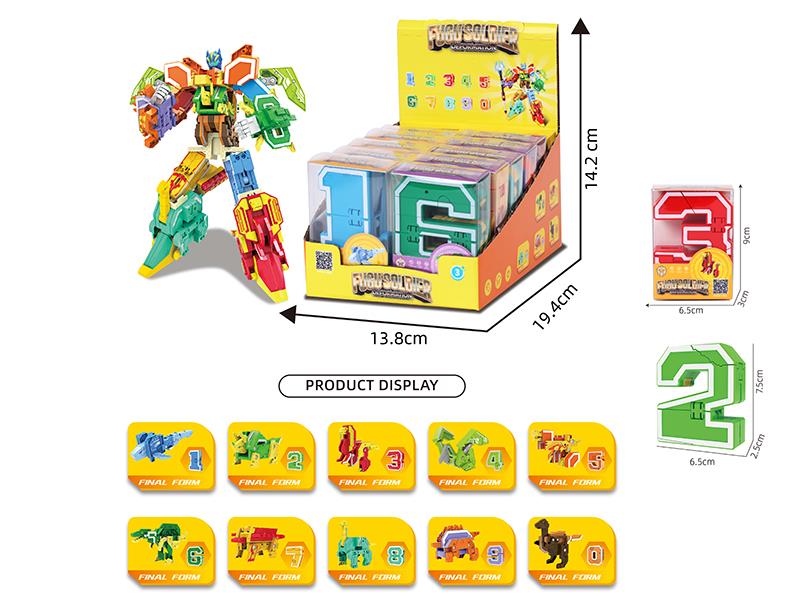 Dinosaur Digital Series Transformation Toys 10pcs