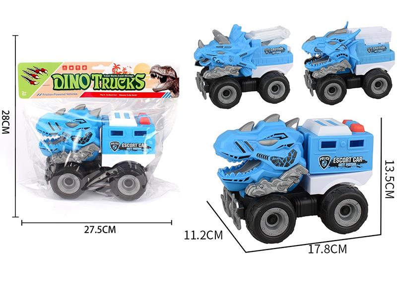 Friction Dinosaur Police Car 1pcs