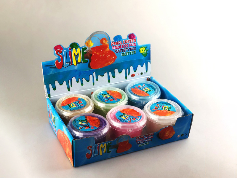 6 Pieces Of Crystal Mud Slime, 300 Grams In Small Buckets, Pearlescent