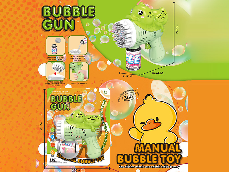 Green Duck Manual Bubble Gun