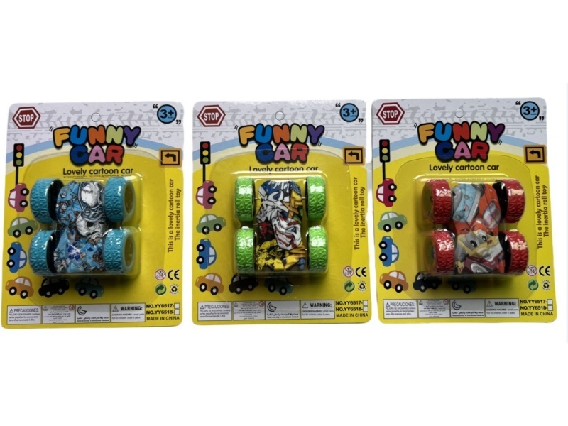 Graffiti Cartoon Racing Car, Double-Sided Inertial Dump Truck
