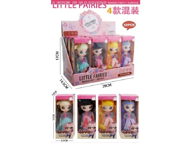 6-Inch 12-Joint Nana Dolls (4 Mixed Sets, 12 Pieces Each)