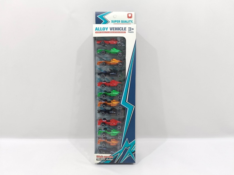 12 Pieces Of Sliding Simulation Alloy Racing Cars