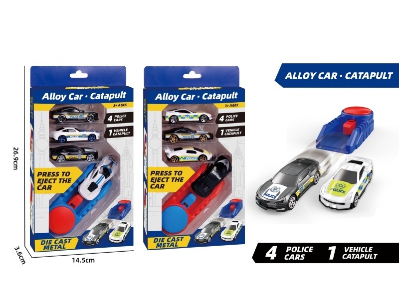 1:64 Catapult Sliding Alloy Police Car (2 Models Mixed)