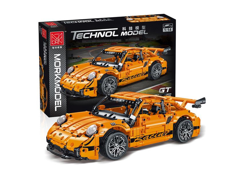 1:14 Orange GT Sports Car Building Blocks 1268pcs