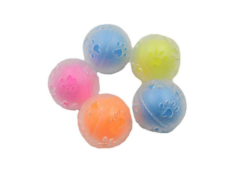 Transparent Hollowed-Out Footprint Ball Pet Toy