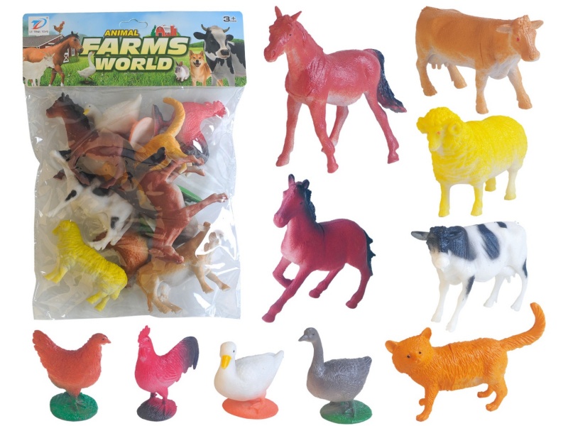 Pvc Simulated Farm Animal 10Pcs