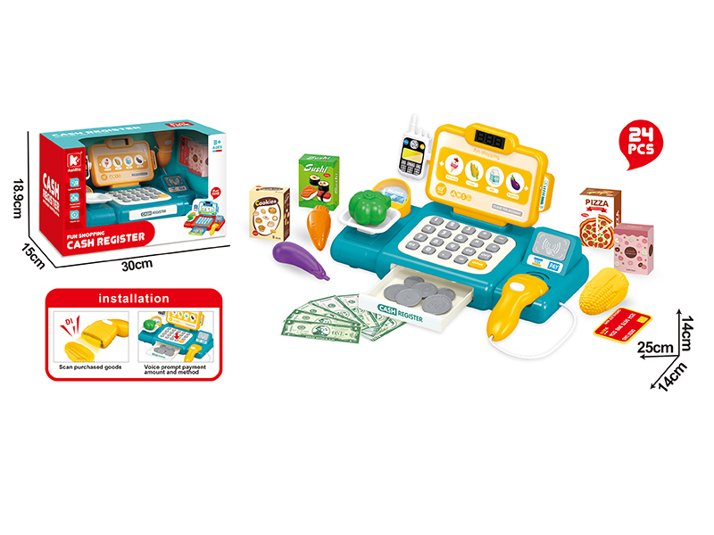 Supermarket Cash Register Set 24PCS(Basic Edition)