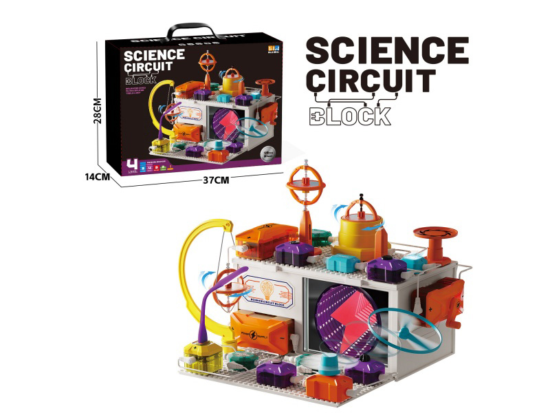 Circuit Building Blocks: Balanced Gyroscope + Indicator Light + Bamboo Dragonfly Small Fan + Small Desk Lamp