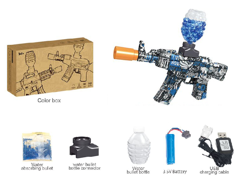 AK Water Bullet Gun With Flash Silencer