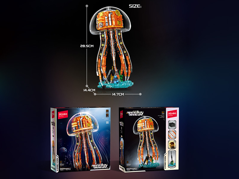 Mechanical Jelly Building Blocks 726 pcs