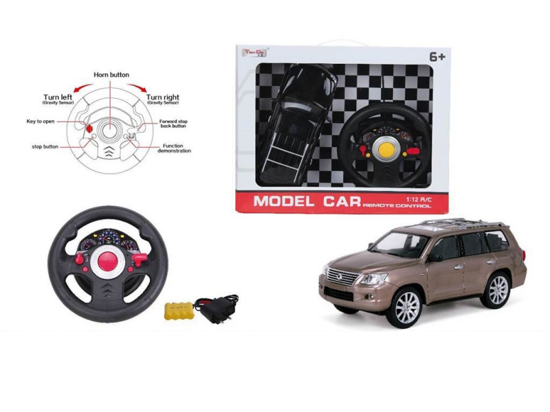 1:12 Scale Simulation Lexus Remote Control Car With Lights And No. 6 Steering Wheel