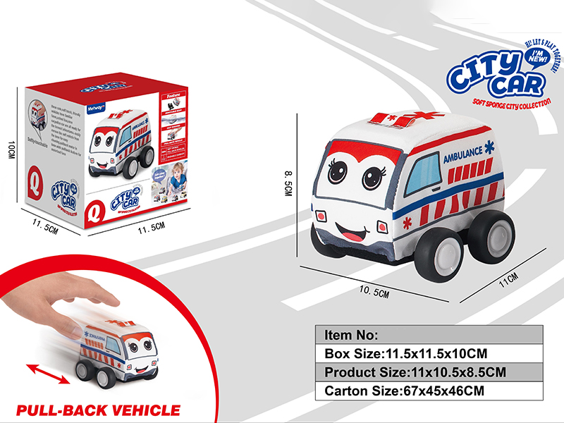 Pull Back Ambulance Cloth Car