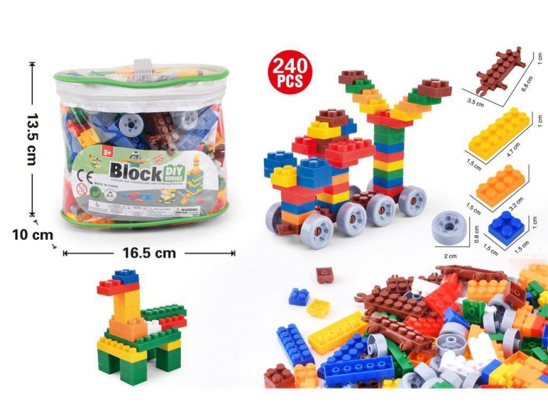 240Pcsdiy Assembly And Creative Shaping Building Blocks