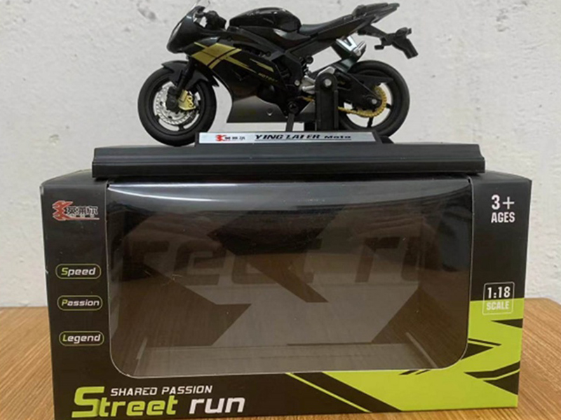 1:18 Alloy Inertial Motorcycle Ornament (Black)