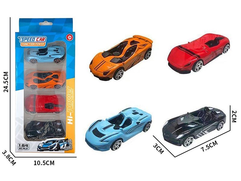 1:64 Slide Alloy Cars 4pcs