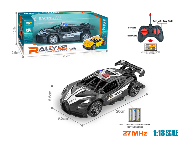 27MHz 1:18 Bugatti 4-Channel Remote Control Police Car(Not Included Batteries)
