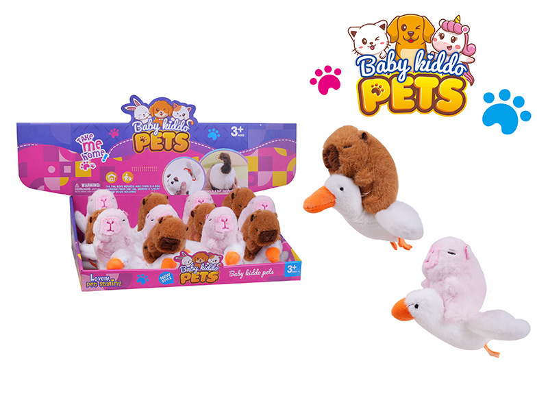 Plush String Plush Capybara Keychain Pendant 12PCS