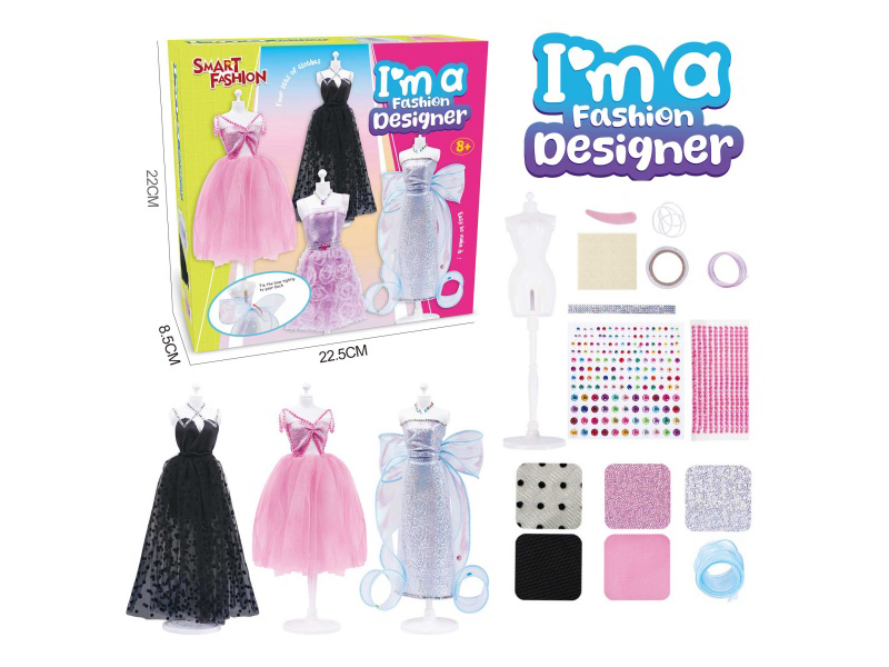 Three Sets Of Diy Handcrafted Fashionable Clothing Design Sets For Girls
