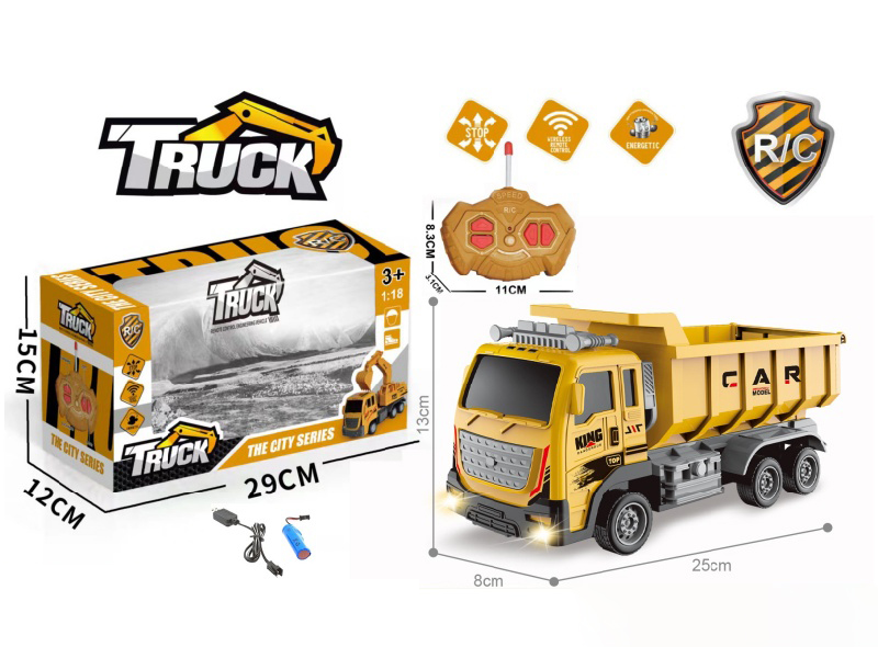 1:18 4CH R/C Dump Truck With Head Light