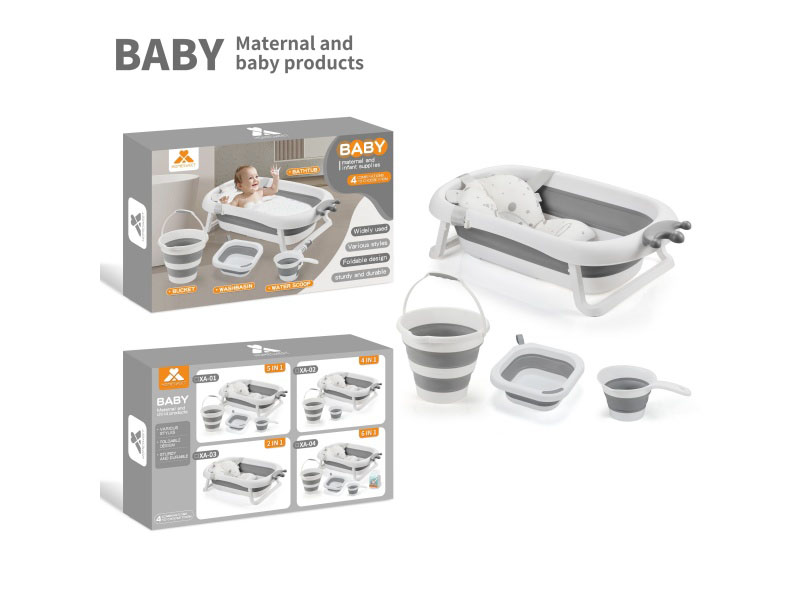 Five-Piece Folding Bathtub Set