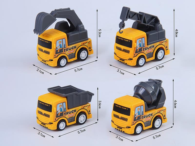 Pull Back Engineering Truck 1pcs