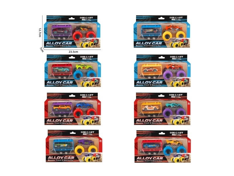 1:64 Alloy Sliding Container Trailer (8 Models Mixed)