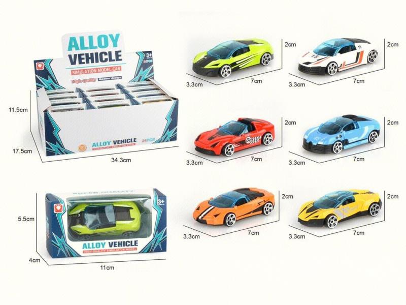 6 Types Of Sliding Alloy Bikes, 24 Pieces