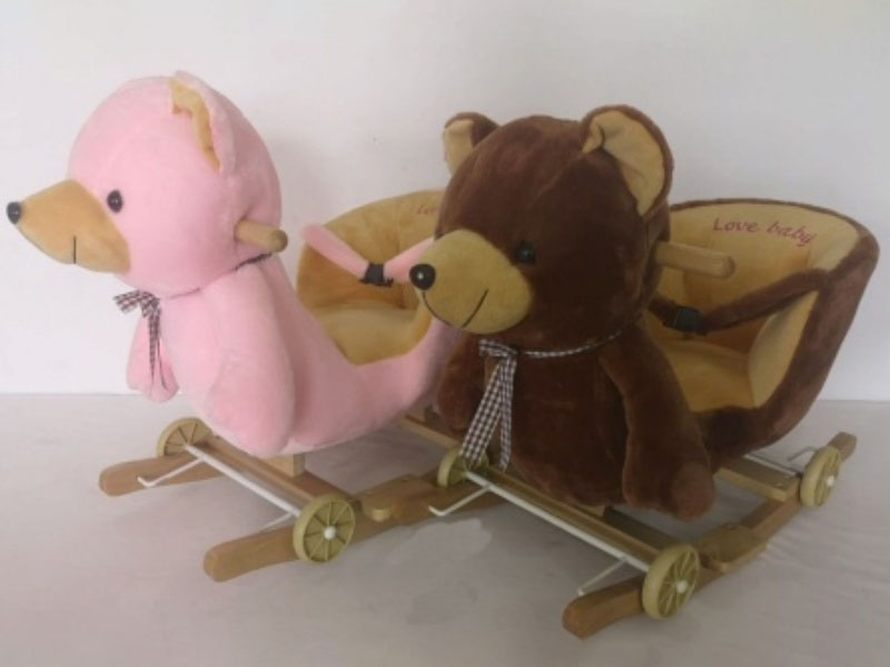 Wooden Bear Rocking Car