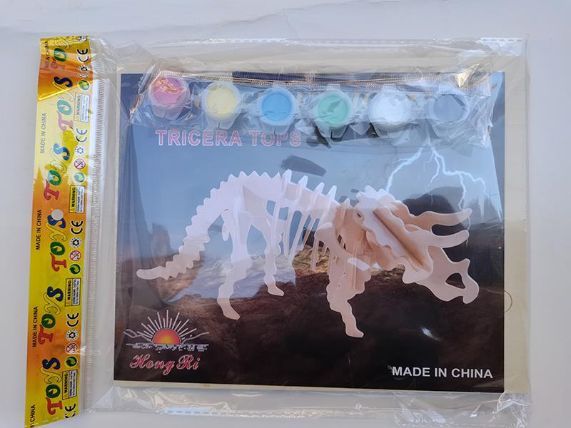 3D Wooden Puzzle DIY Color Drawing Toy