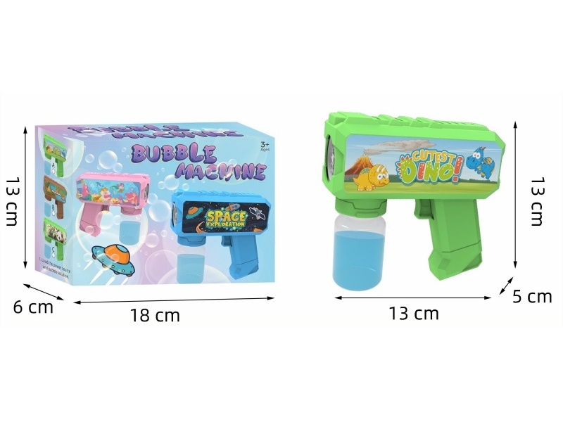 Multi-Hole Light Automatic Bubble Gun (Dinosaur)