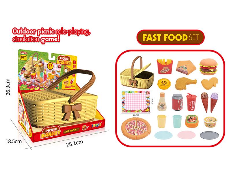 Picnic Basket Fast Food Set 37PCS