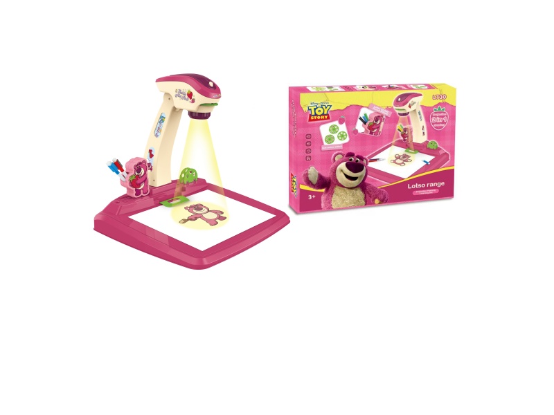 Strawberry Bear Projection Painting Learning Desk