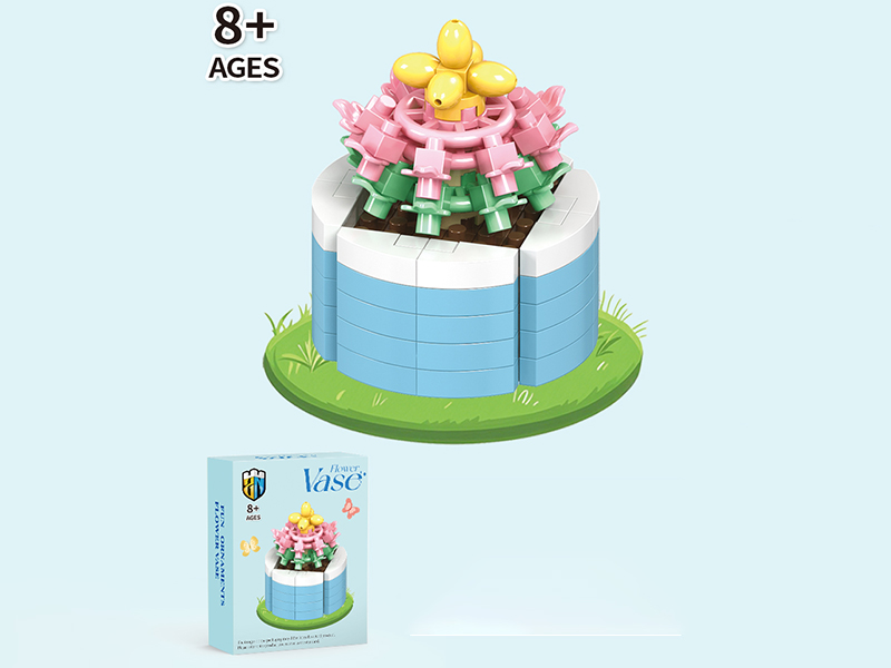 Ranunculus Building Block Flower Potted Plant Series 306PCS