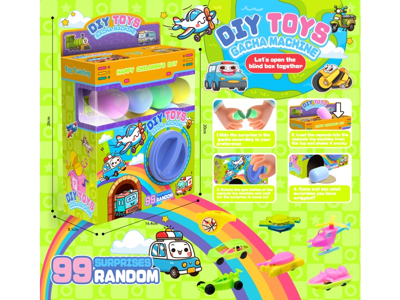 Diy Car Gacha Machine (8 Capsule Eggs)