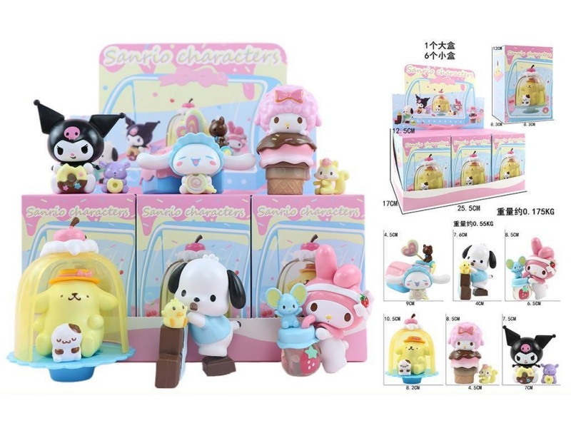 Sanrio'S Colorful Food Fun 6 Plush Toys