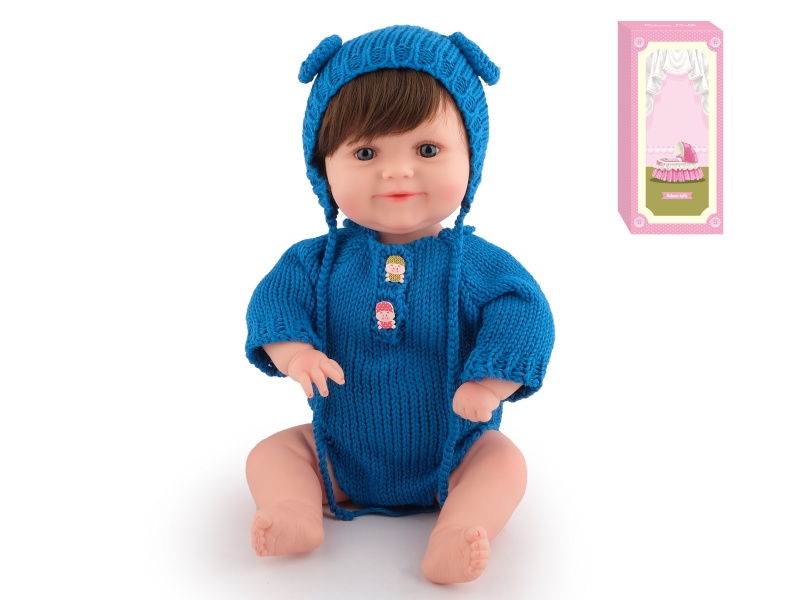 50cm Soft Plastic Reborn Doll(Wig Sheath)With Feeding-Bottle, Magnetic Pacifier, Diaper, Birth Card