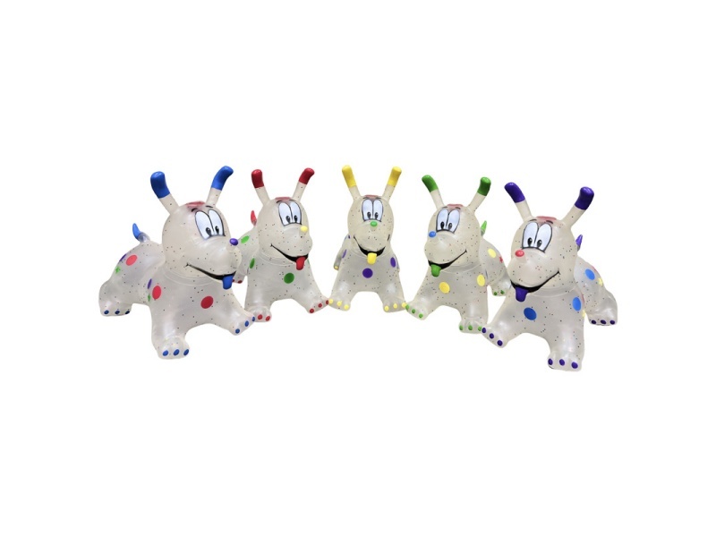 Inflatable Transparent Gold Dust Dog With Flash Music